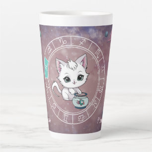 Zodiac Fisces Niedlich Cat Wheel Planet Astrologie Milchtasse