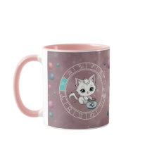 Zodiac Fisces Niedlich Cat Wheel Planet Astrologie