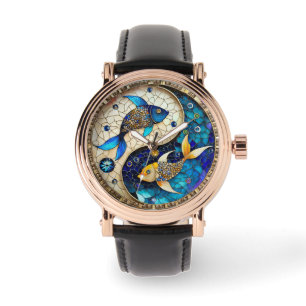 Zodiac - Fische Fischjin und Yang Armbanduhr