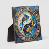 Zodiac - Fische Fischjin und Yang Fotoplatte (Vorderseite)