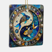 Zodiac - Fische Fischjin und Yang Keramikornament (Rechts)
