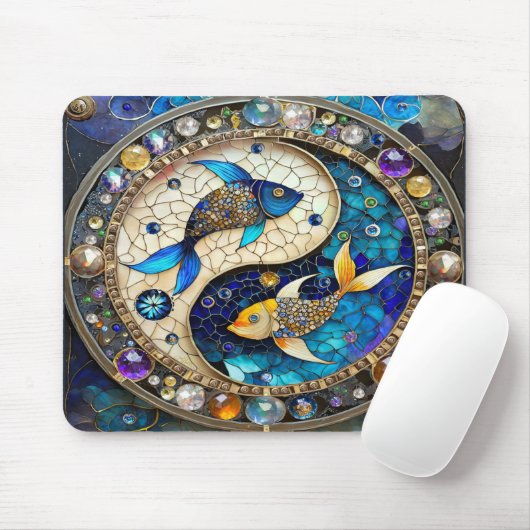 Zodiac - Fische Fischjin und Yang Mousepad (Mit Mouse)