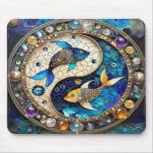 Zodiac - Fische Fischjin und Yang Mousepad (Vorne)
