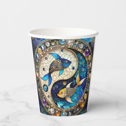 Zodiac - Fische Fischjin und Yang Pappbecher (Rückseite)
