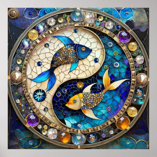 Zodiac - Fische Fischjin und Yang Poster (Vorne)