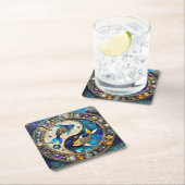 Zodiac - Fische Fischjin und Yang Rechteckiger Pappuntersetzer (Vor Ort)