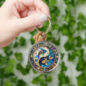 Zodiac - Fische Fischjin und Yang Schlüsselanhänger (Hand)