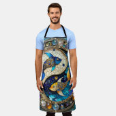 Zodiac - Fische Fischjin und Yang Schürze (Getragen)