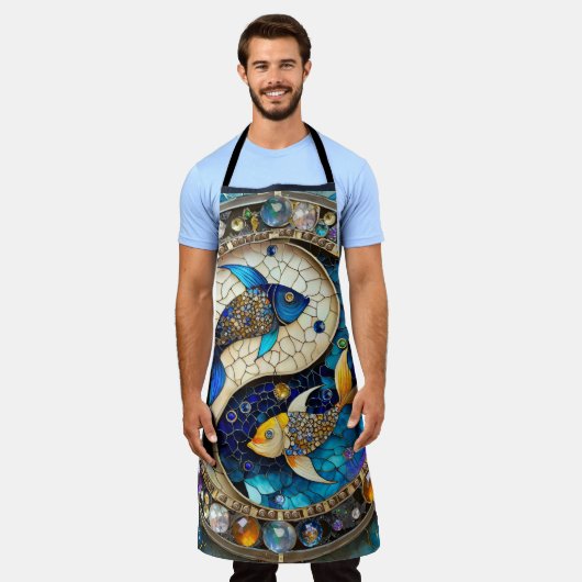 Zodiac - Fische Fischjin und Yang Schürze (Getragen)