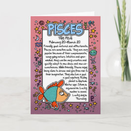 Zodiac - Fische Spaß Fakten Karte