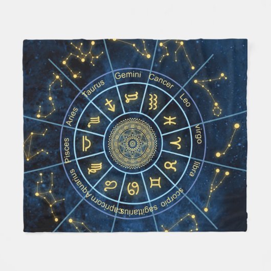 Zodiac Fleece Blanket (Vorderseite (Horizontal))