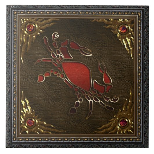 Zodiac-Fliese - Krebs Fliese (Vorderseite)