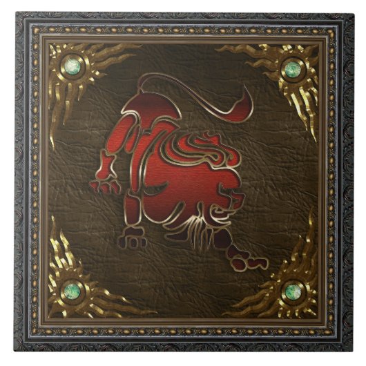 Zodiac-Fliese - Löwe Fliese (Vorderseite)