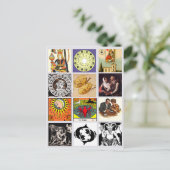 Zodiac Fortune Teller Tarot Card Kunstsammlungen Postkarte (Stehend Vorderseite)