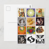 Zodiac Fortune Teller Tarot Card Kunstsammlungen Postkarte (Vorne/Hinten)