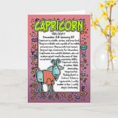 Zodiac - Fun-Fakten über Capricorn Karte (Gelbe Blume)