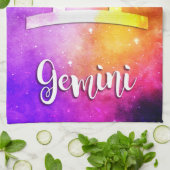 Zodiac : Gemini Candy Space Geschirrtuch (Gefaltet)