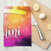 Zodiac : Gemini Candy Space Geschirrtuch (Viertel Falte)