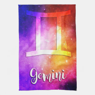 Zodiac : Gemini Candy Space Geschirrtuch