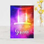 Zodiac : Gemini Candy Space Karte (Gelbe Blume)