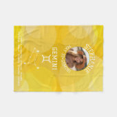 Zodiac Gemini Custom Birthday Foto Astrologie Fleecedecke (Vorderseite (Horizontal))