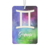 Zodiac: Gemini Daten Autolufterfrischer (Rückseite)