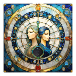 Zodiac - Gemini Die Zwillinge Fotodruck