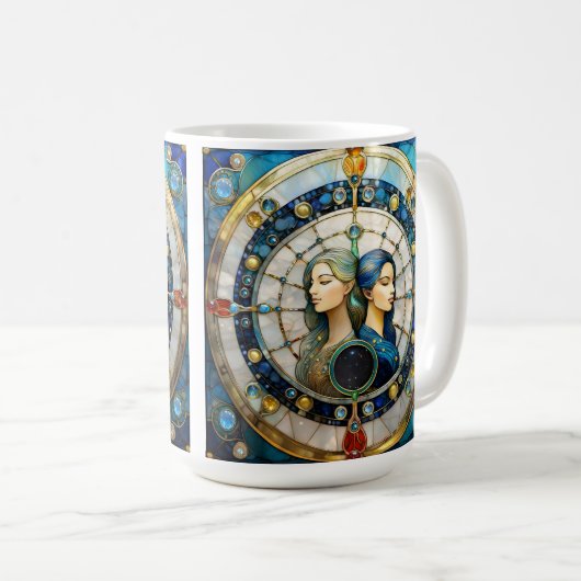 Zodiac - Gemini Die Zwillinge Kaffeetasse (VorderseiteRechts)