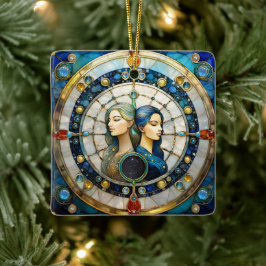 Zodiac - Gemini Die Zwillinge Keramikornament