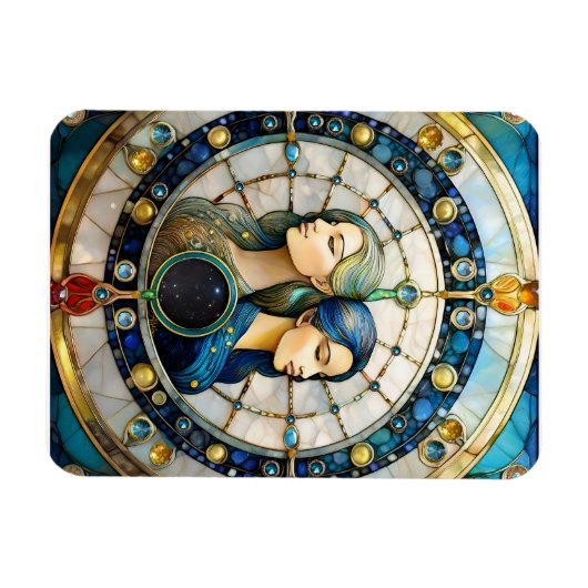 Zodiac - Gemini Die Zwillinge Magnet (Horizontal)