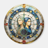 Zodiac - Gemini Die Zwillinge Magnet (Vorne)