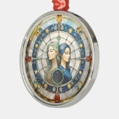 Zodiac - Gemini Die Zwillinge Ornament Aus Metall (Links)