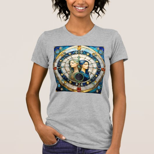 Zodiac - Gemini Die Zwillinge T-Shirt (Vorderseite)