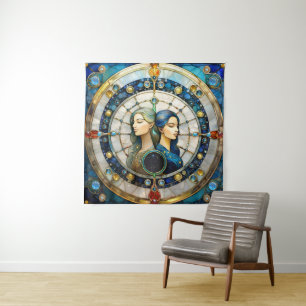 Zodiac - Gemini Die Zwillinge Wandteppich