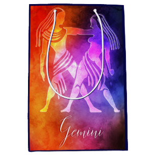Zodiac: Gemini farbenfrohe Candy Colors Mittlere Geschenktüte