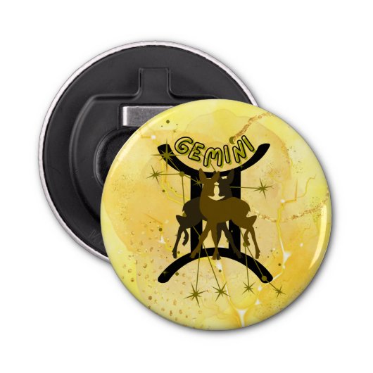 Zodiac Gemini Flaschenöffner (Vorderseite)