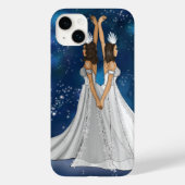 Zodiac Gemini Goddess in Blue Celestial Space Case-Mate iPhone Hülle (Rückseite)