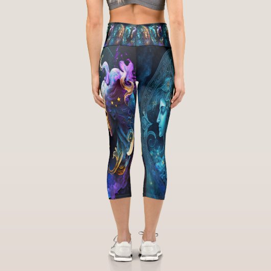 Zodiac Gemini - Hübsche Capris-Leggings Capri Leggings (Rückseite)