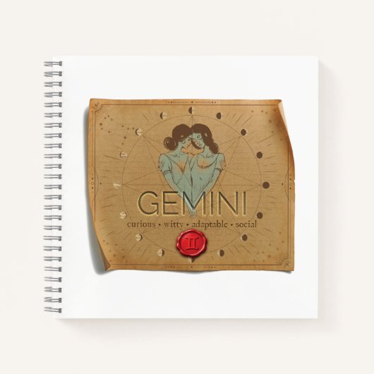 Zodiac - Gemini - Journal Notizblock (Vorderseite)