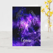 Zodiac : Gemini Karte (Gelbe Blume)