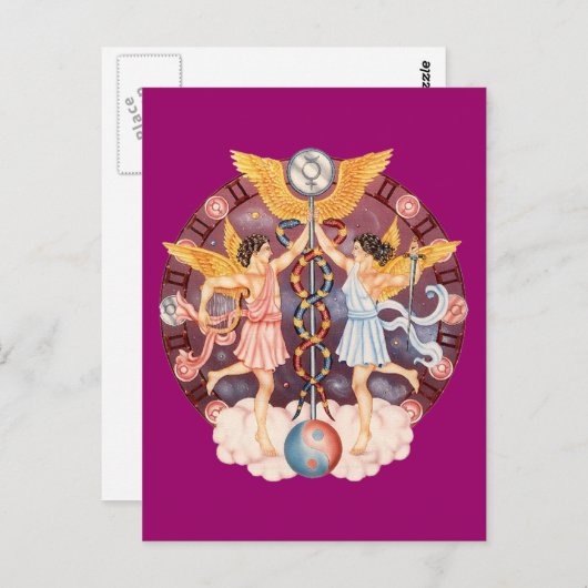 Zodiac Gemini - Passen Sie es an! Postkarte (Vorne/Hinten)