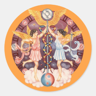 Zodiac Gemini - Passen Sie es an! Runder Aufkleber