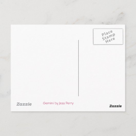 Zodiac Gemini Postkarte (Rückseite)
