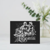 Zodiac Gemini Postkarte (Stehend Vorderseite)