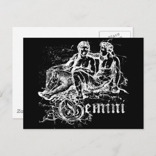 Zodiac Gemini Postkarte (Vorne/Hinten)