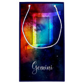 Zodiac : Gemini Rainbow Space Kleine Geschenktüte (Rückseite)