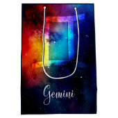 Zodiac : Gemini Rainbow Space Mittlere Geschenktüte (Rückseite)