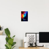 Zodiac : Gemini Rainbow Space Poster (Heimbüro)