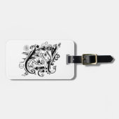 Zodiac - Gemini - Schwarz - Weiß Gepäckanhänger (Vorderseite horizontal)