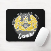 Zodiac Gemini Symbol Mousepad (Mit Mouse)
